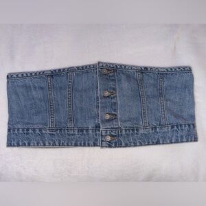 Levi's Light Blue Denim Corset with Logo Patch
